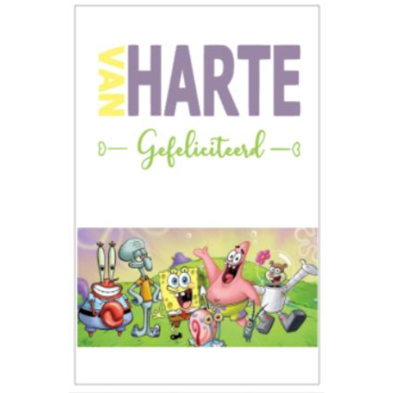 Gefeliciteerd Spongebob - kaart